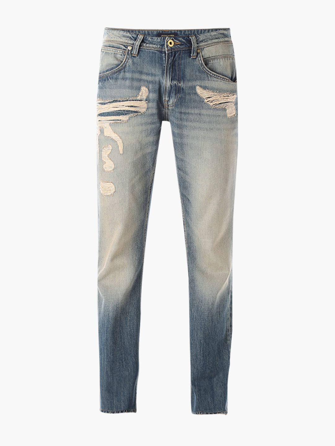Heavily Distressed Clark Regular Fit Jeans