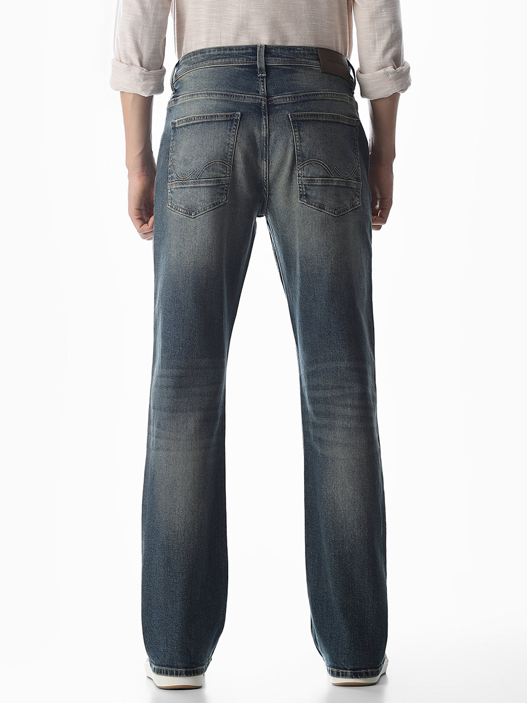 Washed High Rise Cliff Bootcut Jeans
