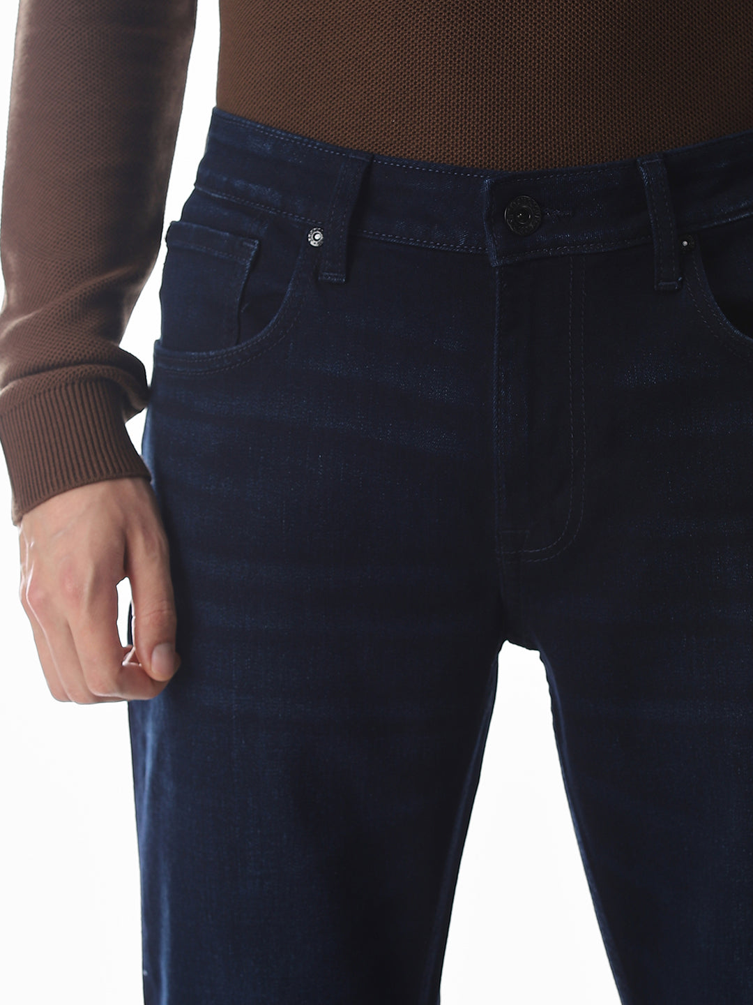 Dark Blue Low Rise Tim Slim Fit Jeans