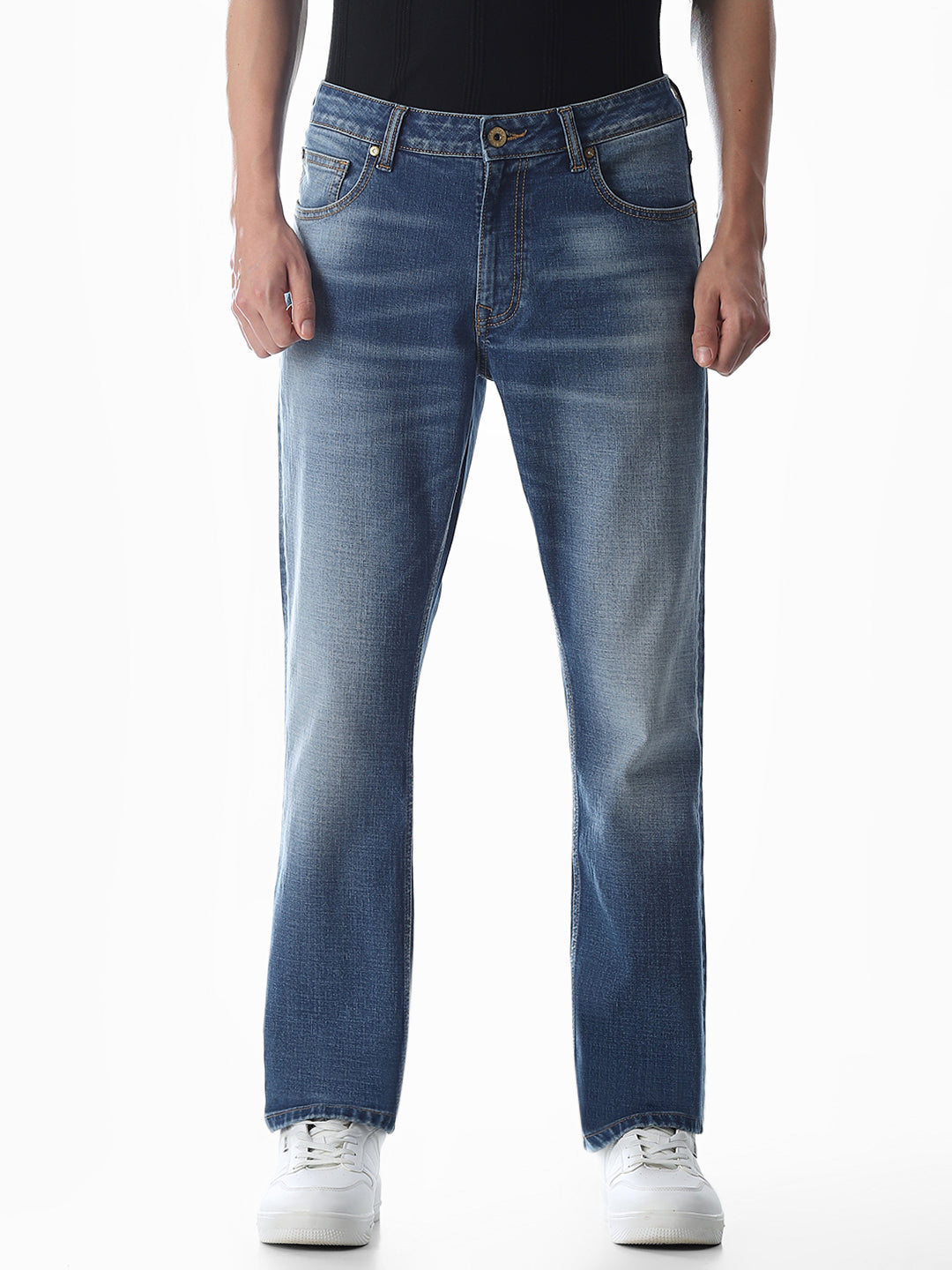 Blue Washed Clark Regular Fit Jeans