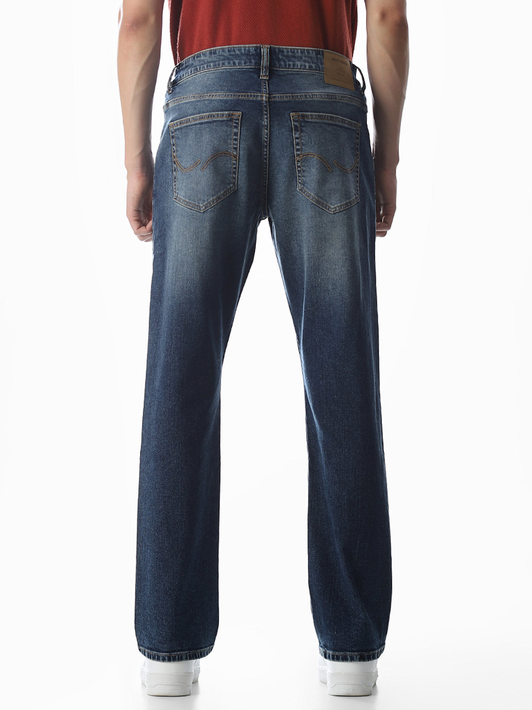 Blue Low Rise Clark Regular Fit Jeans