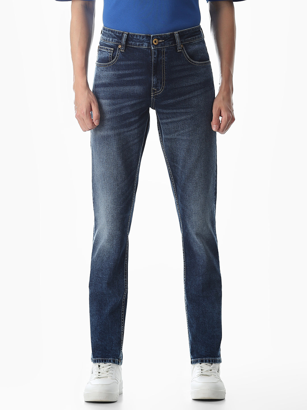Dark Blue Low Rise Glenn Slim Fit Jeans