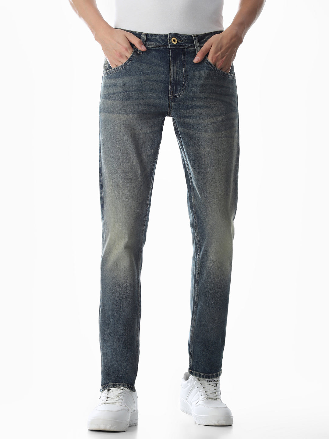 Washed Low Rise Glenn Slim Jeans