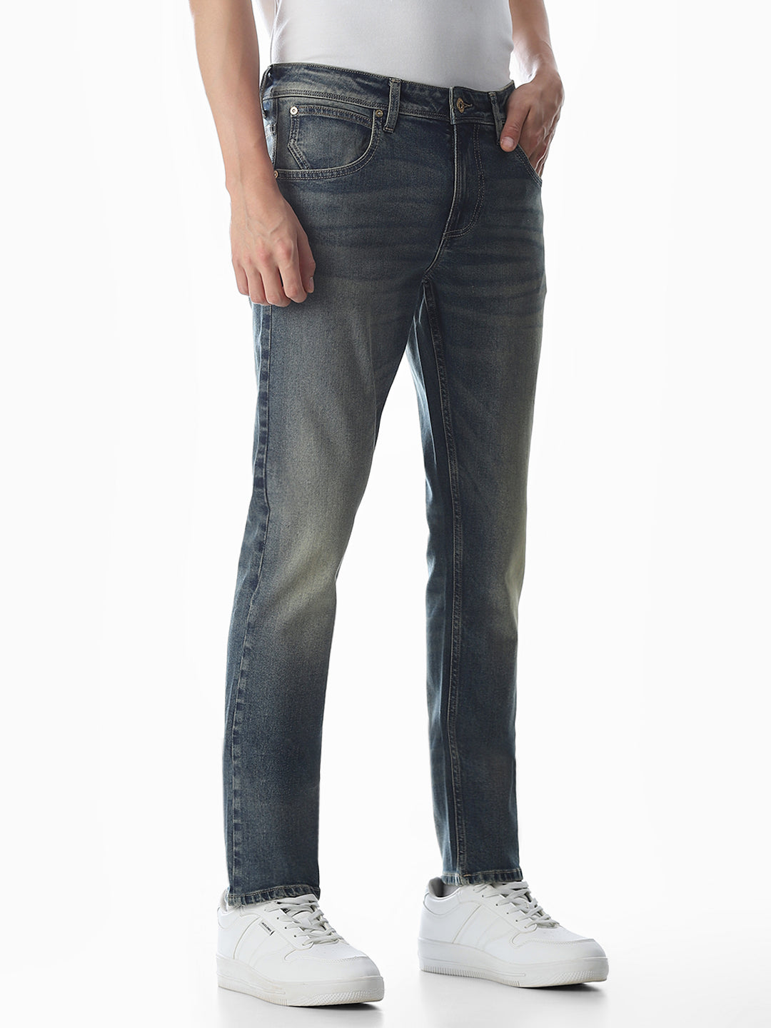Washed Low Rise Glenn Slim Jeans