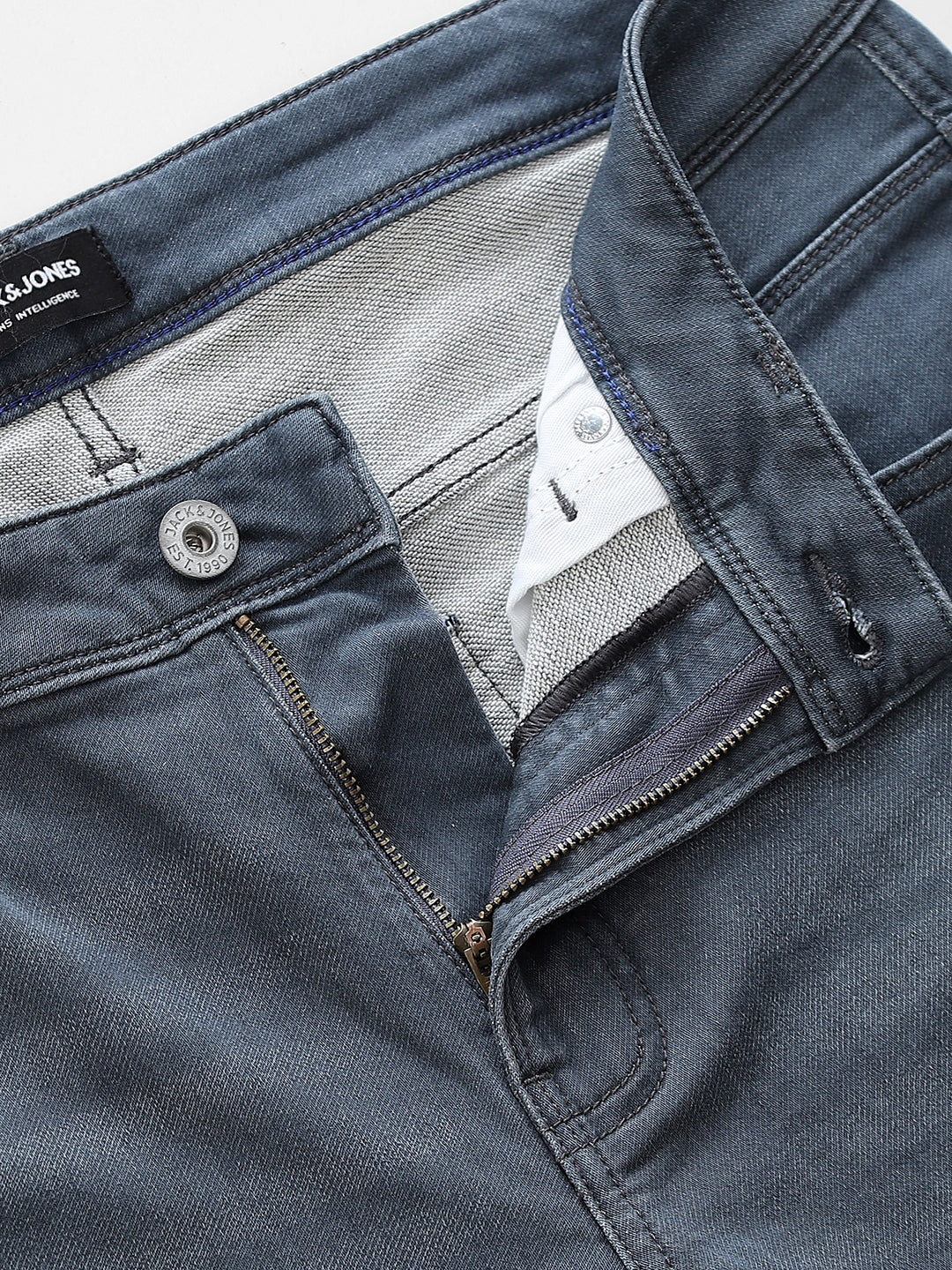 Grey Low Rise Knitted Ben Skinny Jeans