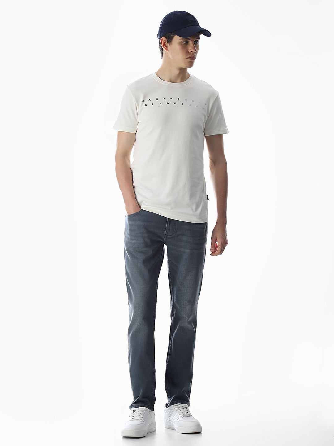 Grey Low Rise Knitted Ben Skinny Jeans