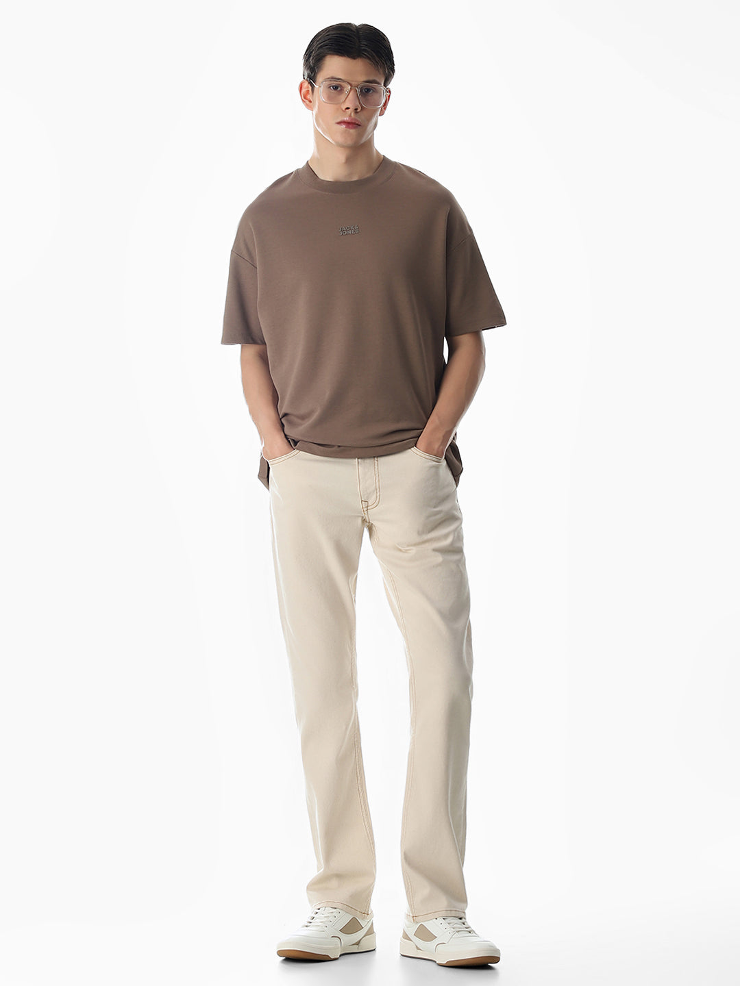 Beige Clark Regular Fit Jeans
