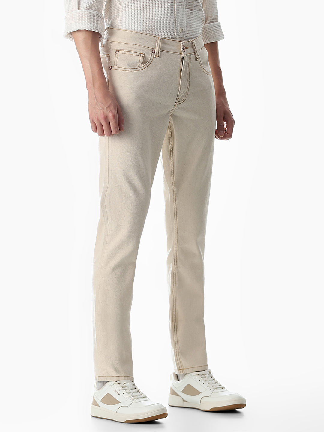 Beige Glenn Slim Fit Jeans