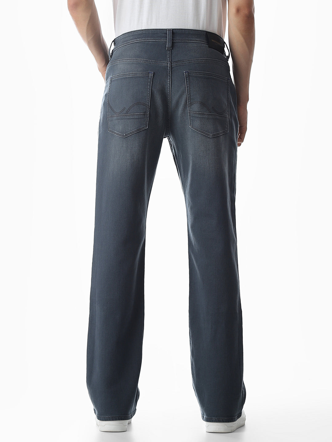 Grey High Rise Cliff Bootcut Jeans