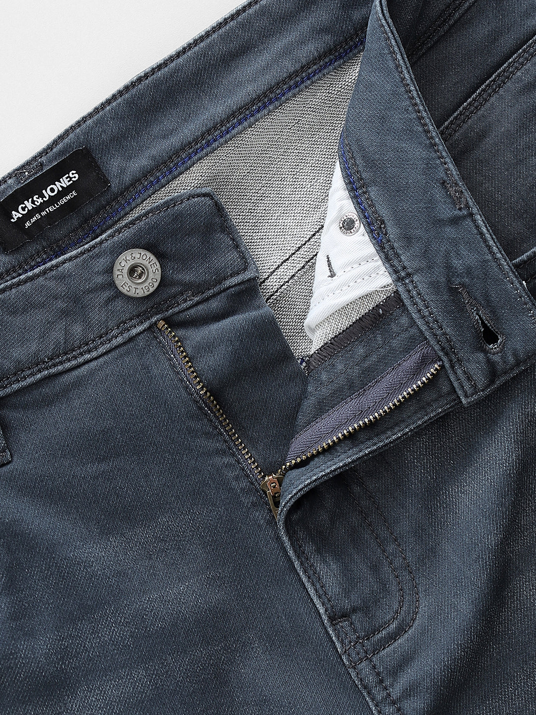 Grey High Rise Cliff Bootcut Jeans