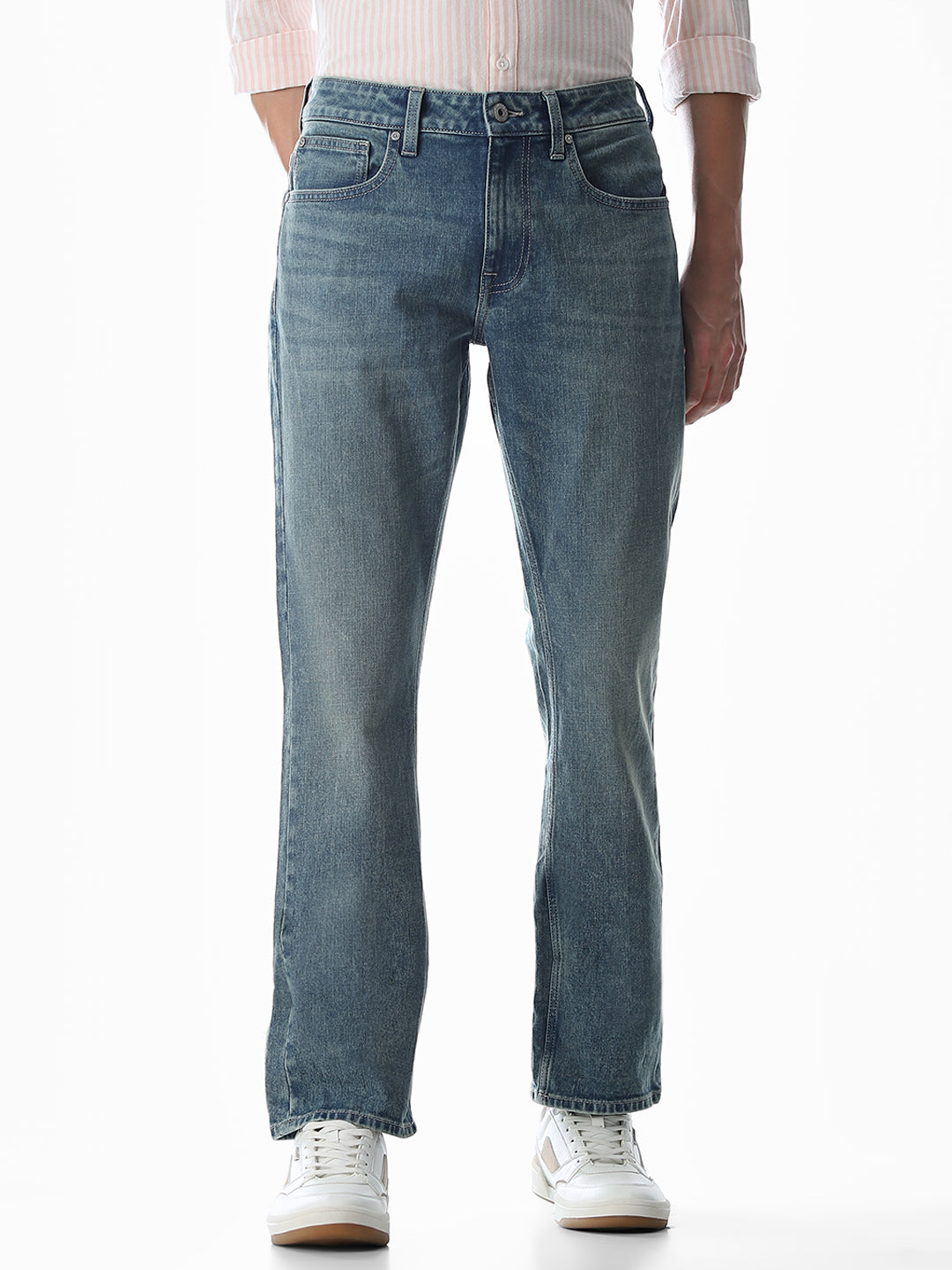 Blue Washed Clark Regular Fit Jeans