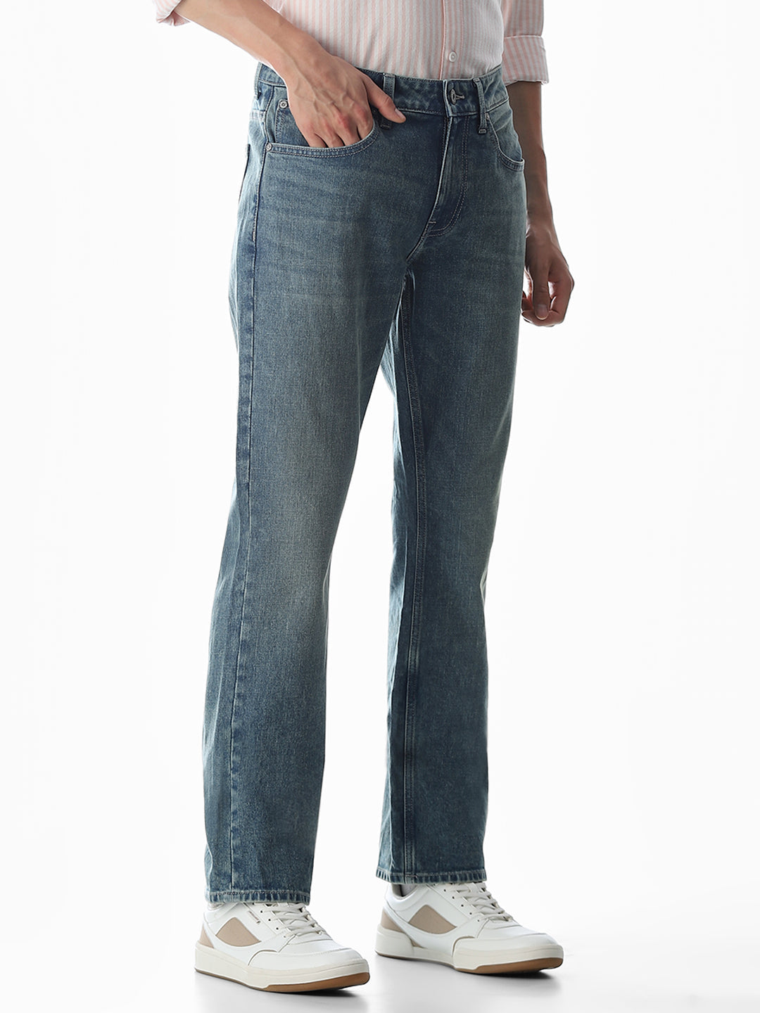 Blue Washed Clark Regular Fit Jeans