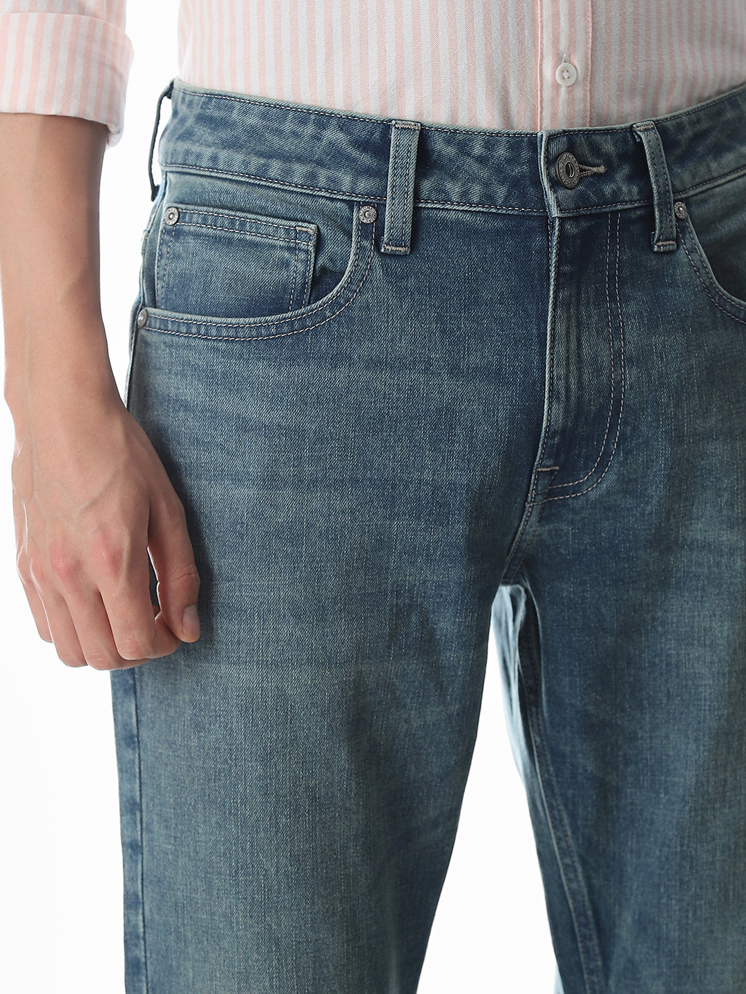 Blue Washed Clark Regular Fit Jeans