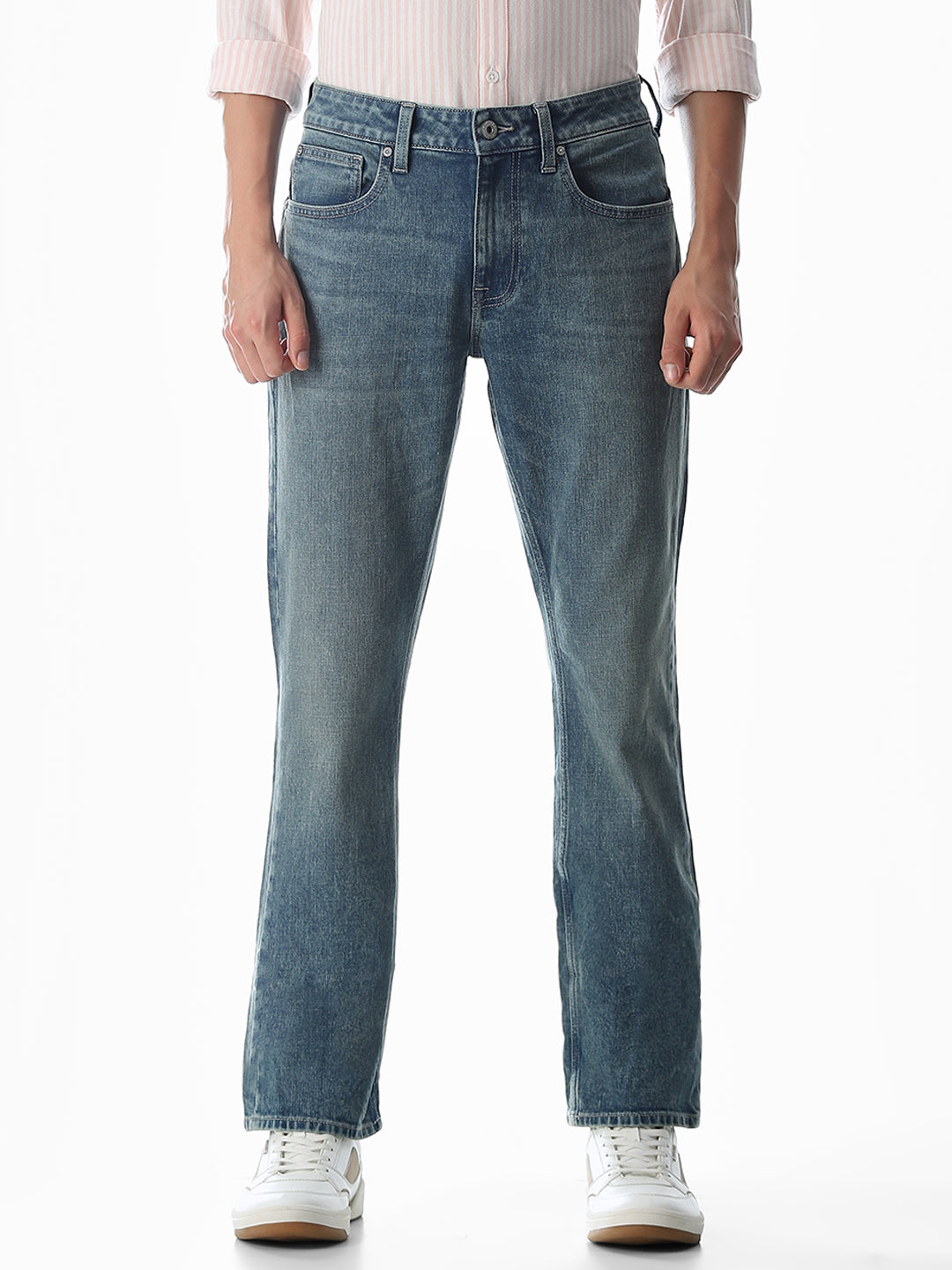 Blue Washed Clark Regular Fit Jeans