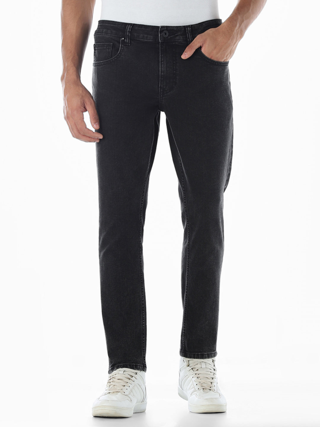 High Rise Cropped Brak Slim Fit Jeans