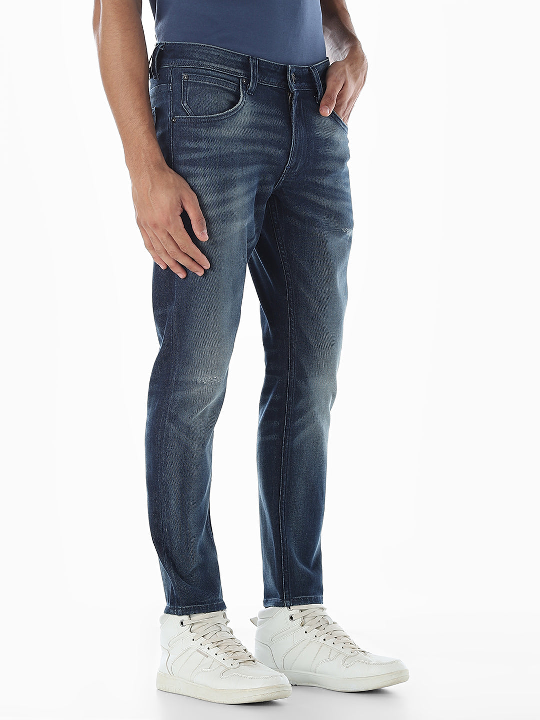 Brak Knitted Slim Fit Jeans - Dark Blue