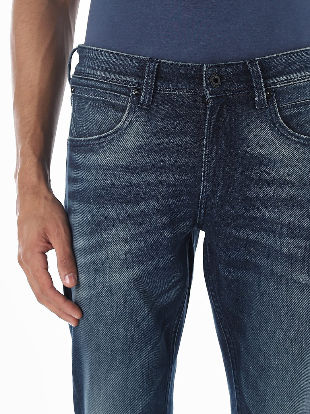 Brak Knitted Slim Fit Jeans - Dark Blue