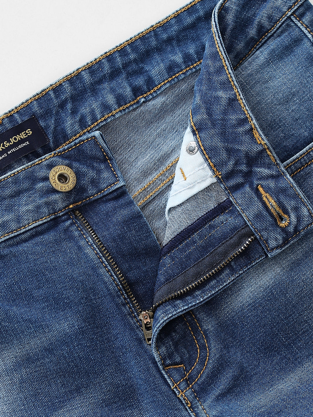 Blue Washed Brak Slim Fit Jeans