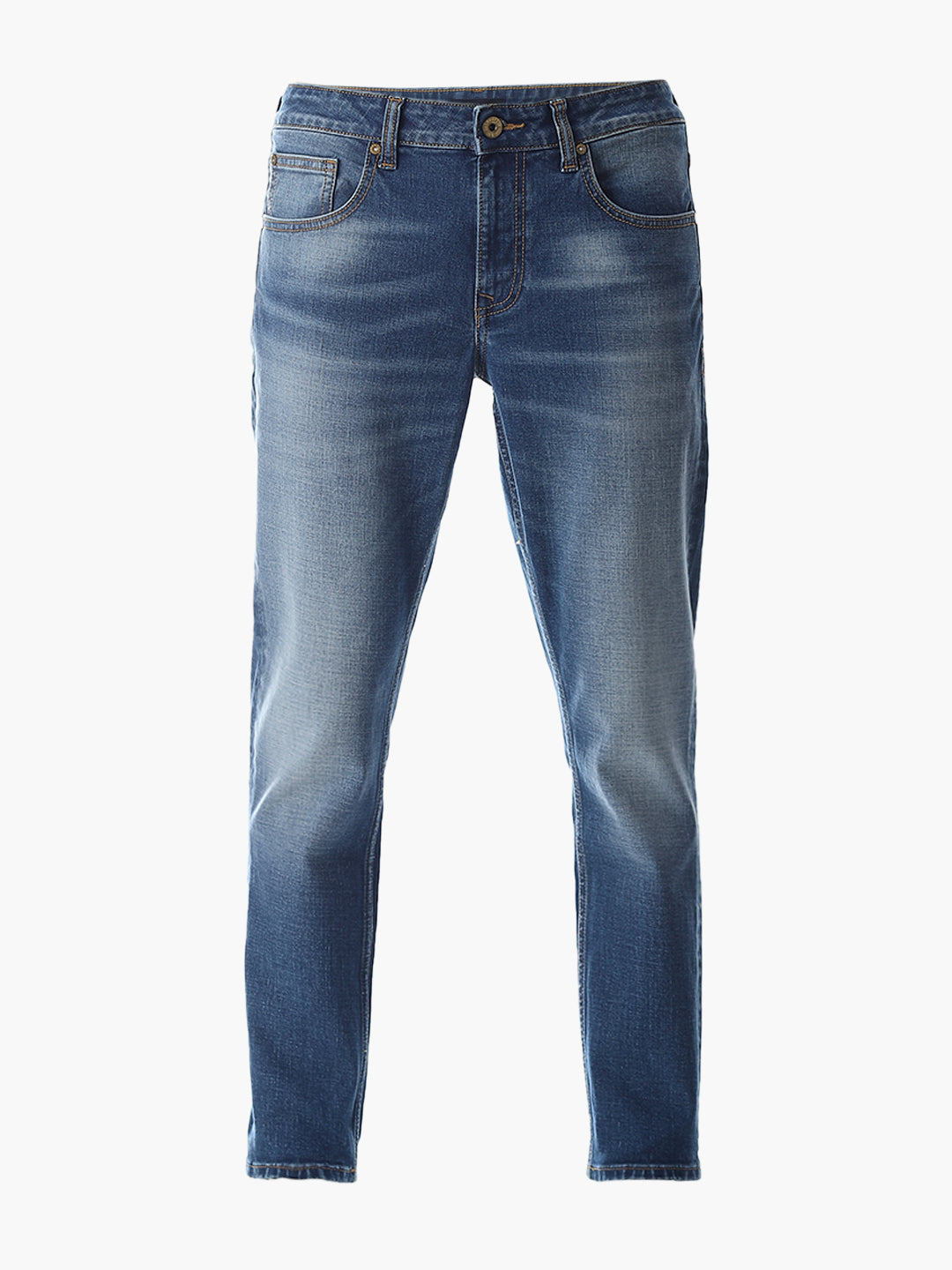 Blue Washed Brak Slim Fit Jeans