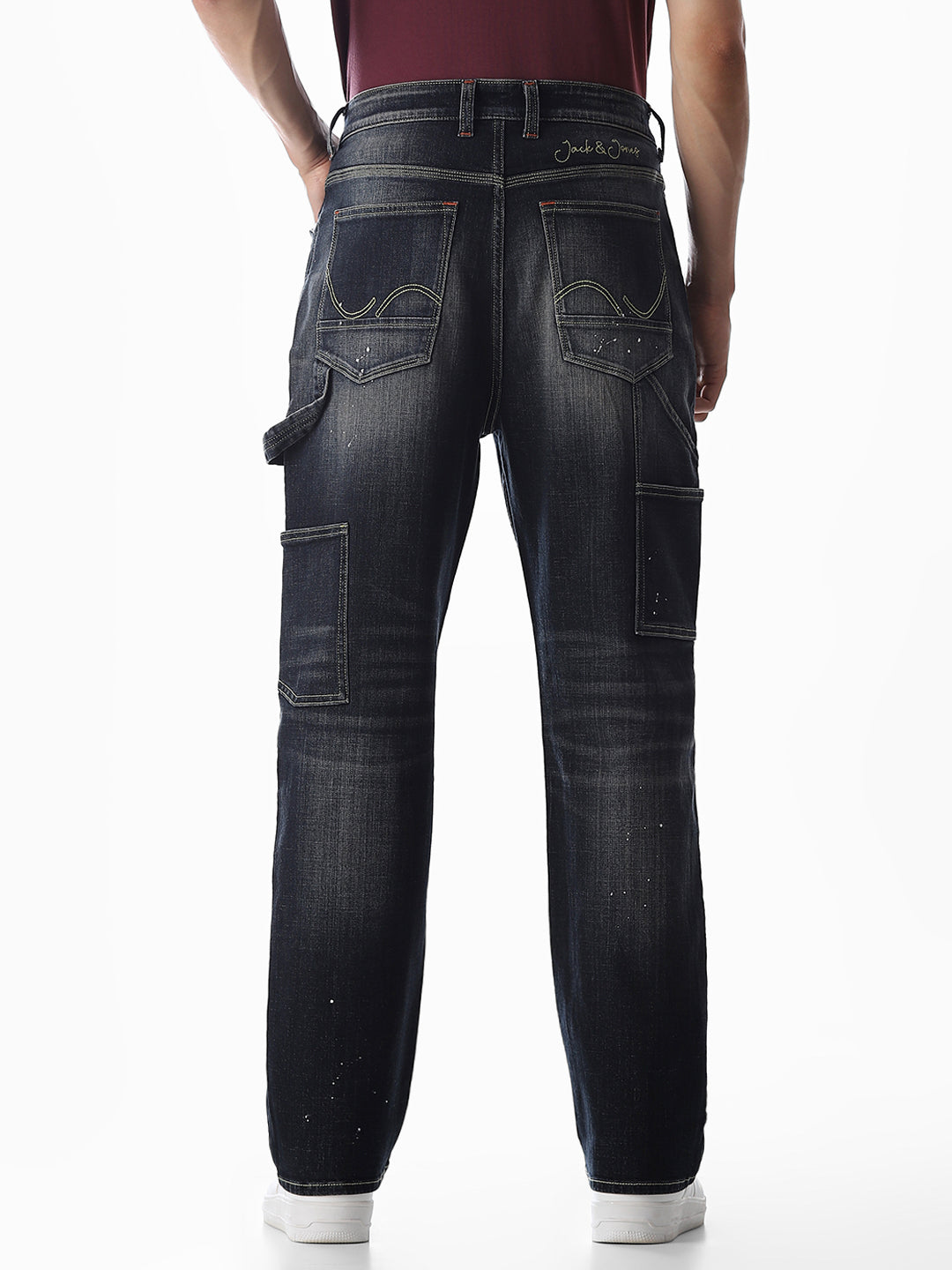 Dark Blue High Rise Dario Loose Fit Jeans