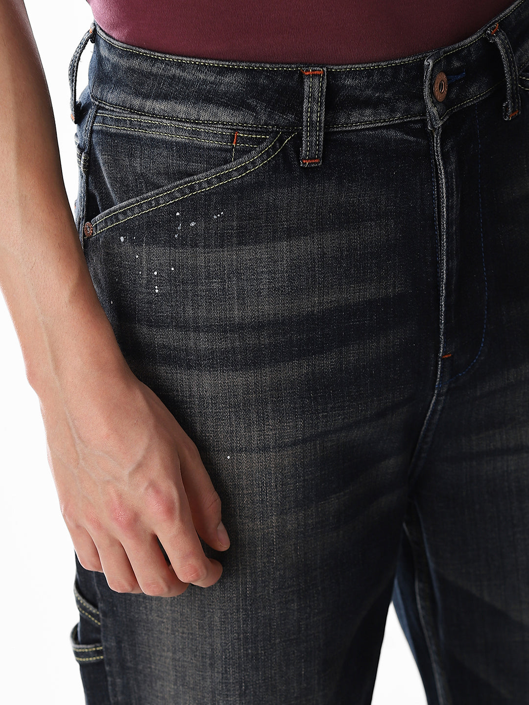 Dark Blue High Rise Dario Loose Fit Jeans