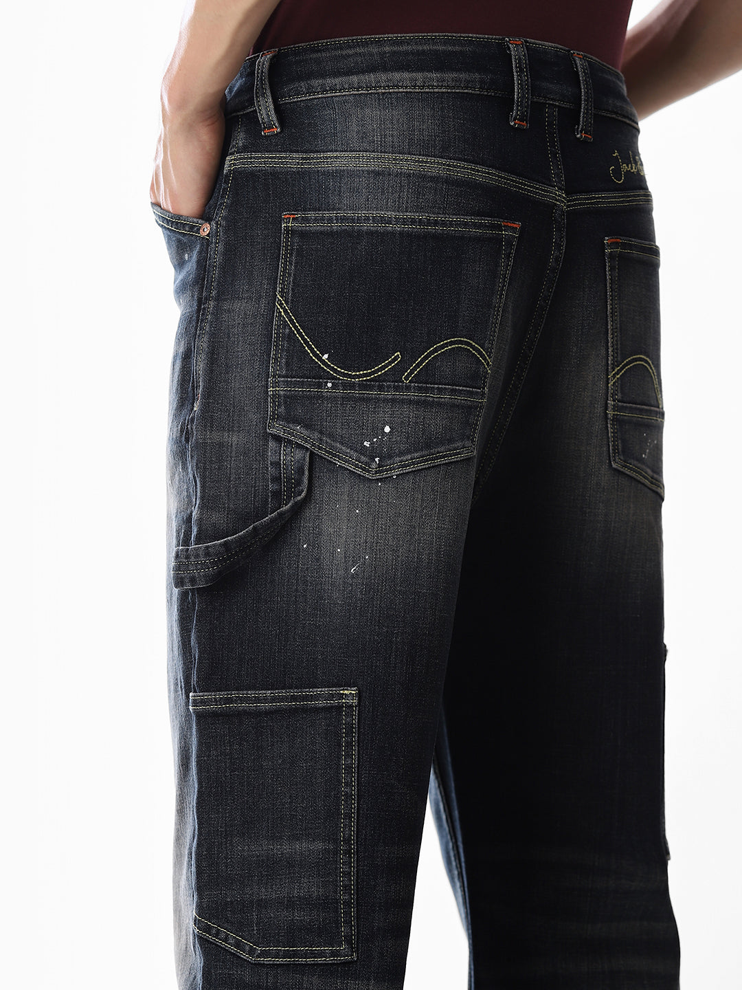 Dark Blue High Rise Dario Loose Fit Jeans