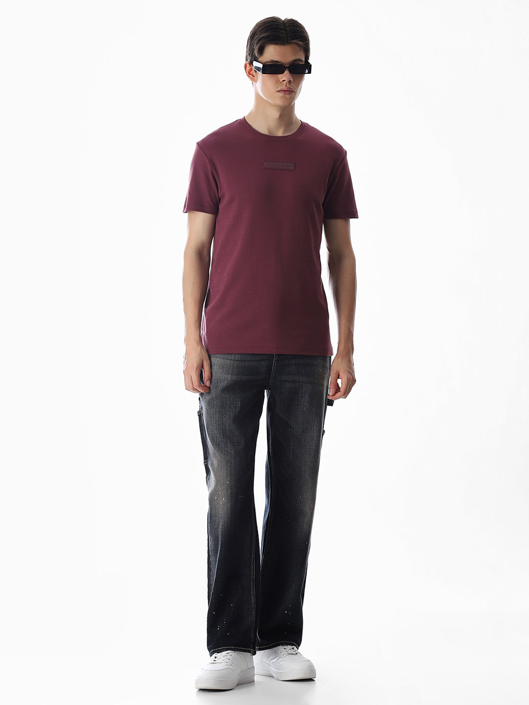 Dark Blue High Rise Dario Loose Fit Jeans