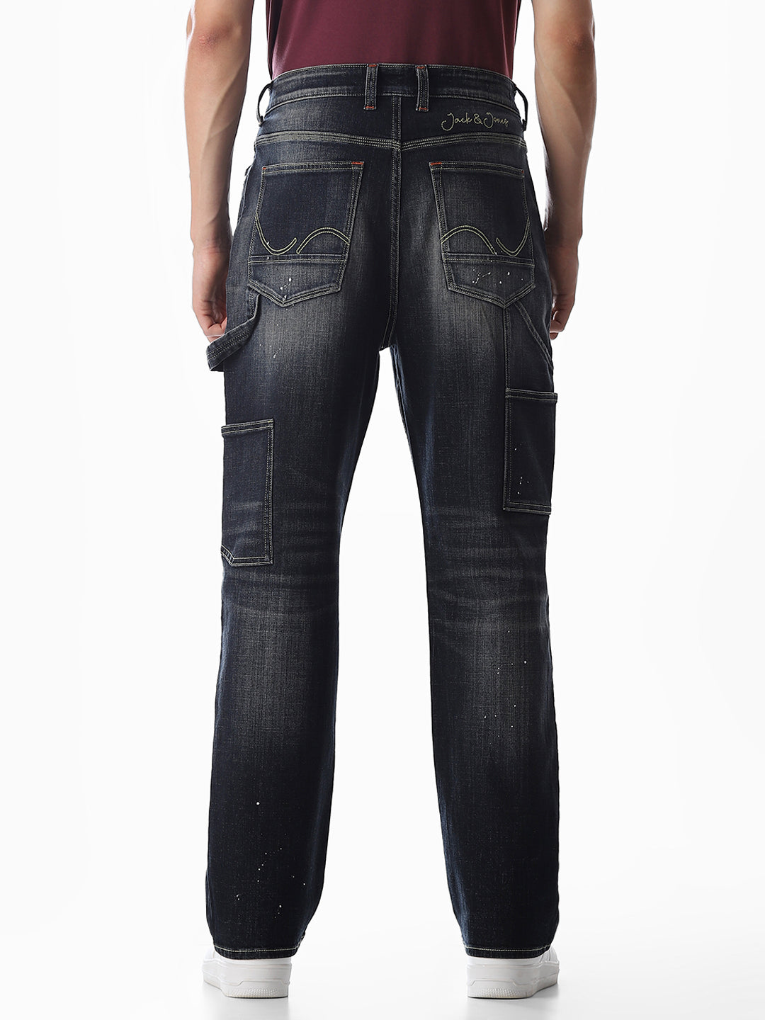 Dark Blue High Rise Dario Loose Fit Jeans