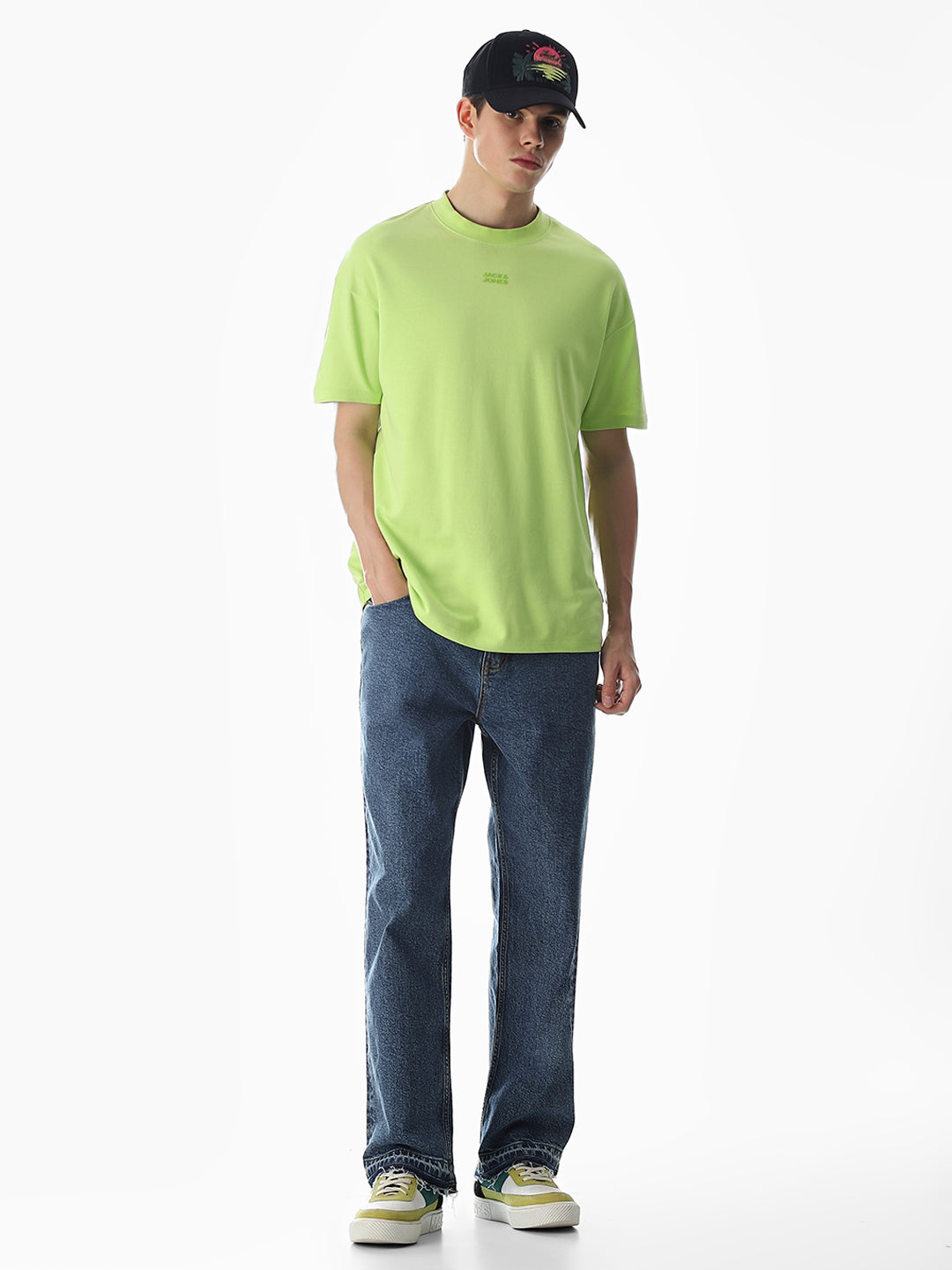 Dark Blue High Rise Dario Loose Fit Jeans