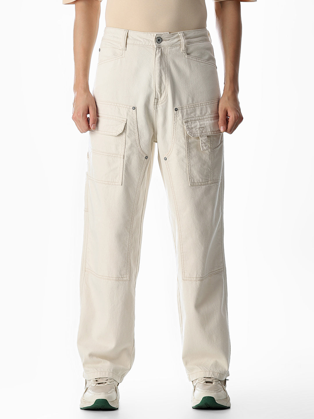 Ecru High Rise Dario loose Fit Jeans