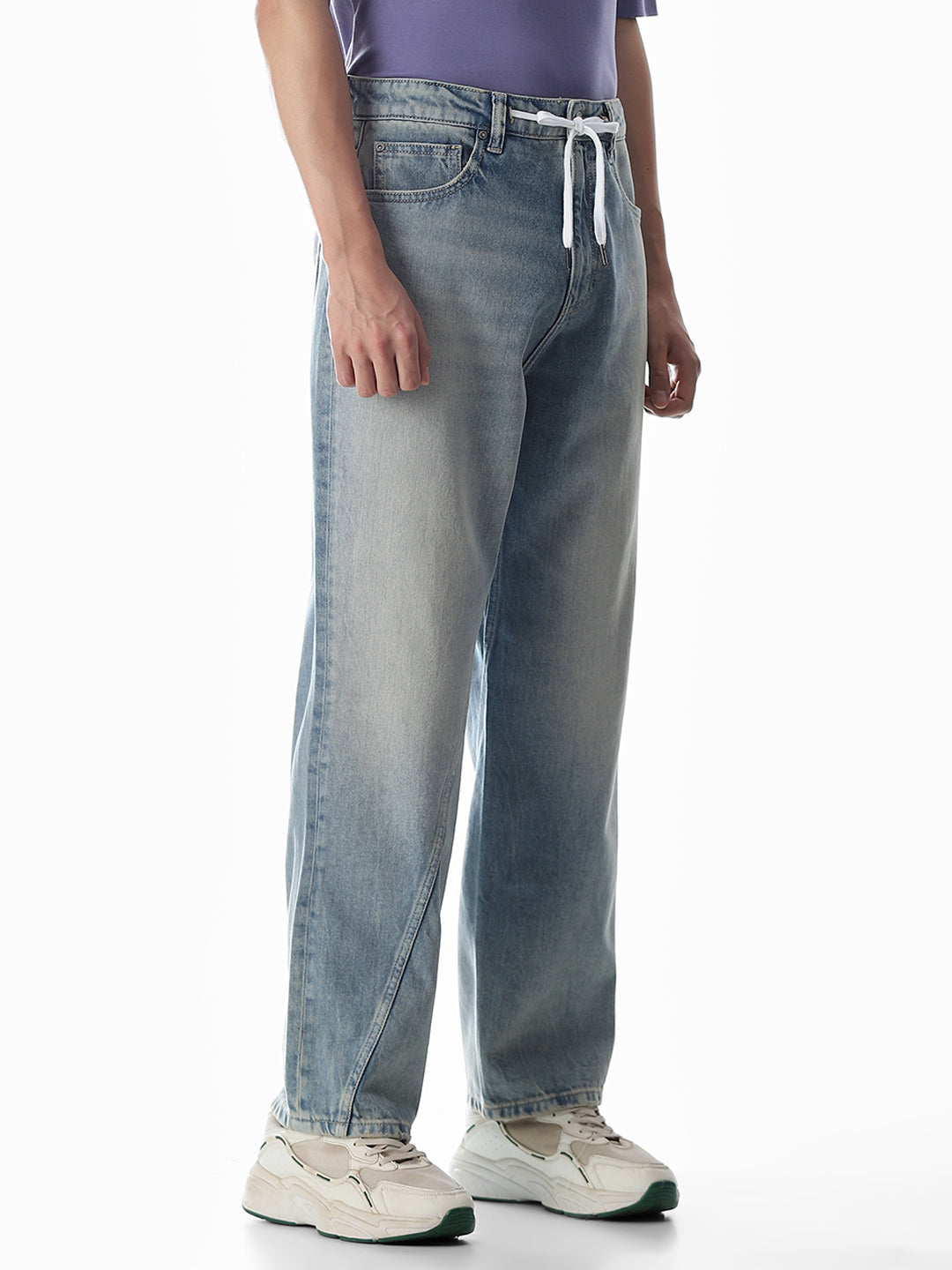 Drawstring Detail Dario Loose Fit Jeans