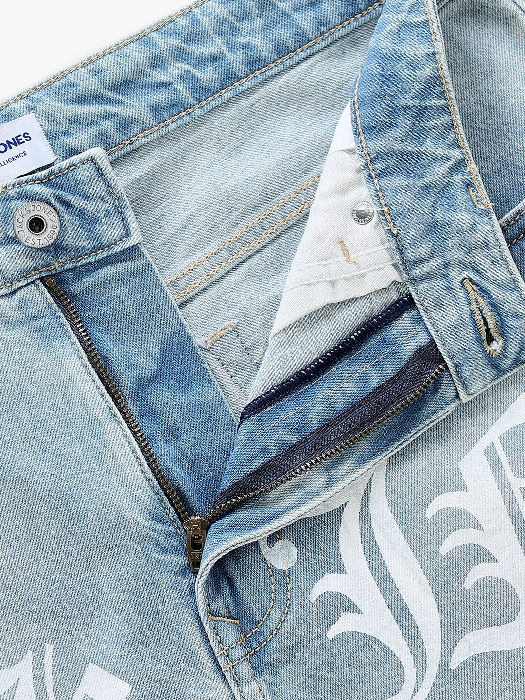 Typographic Print Dario Loose Fit Jeans