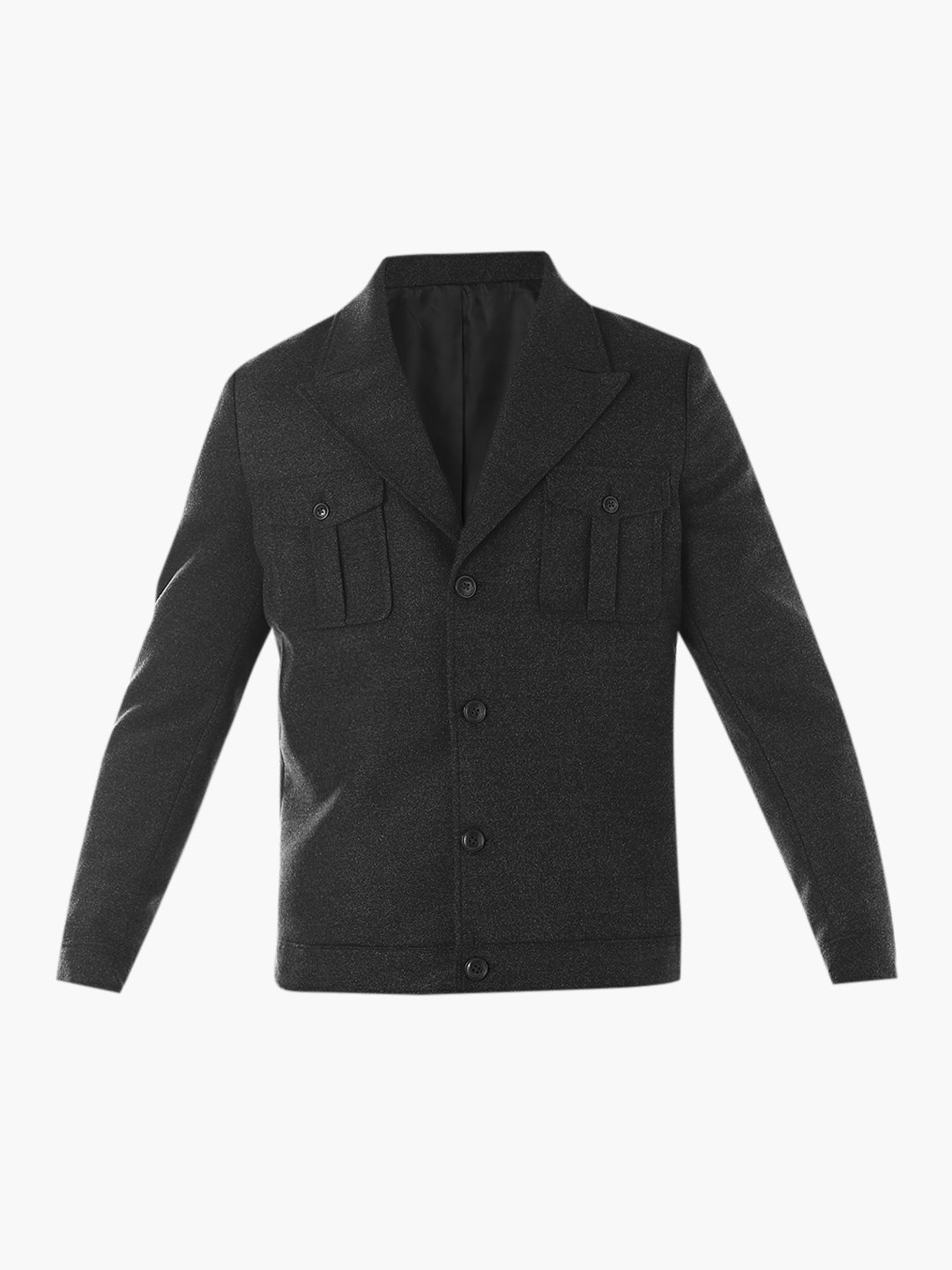 Notched Lapel Slim Fit Jacket