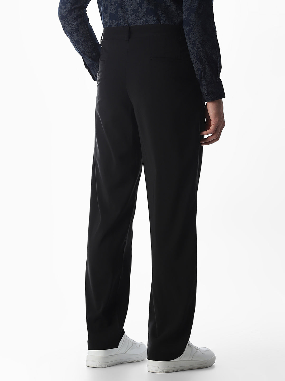 High Rise Loose Fit Pants - Black