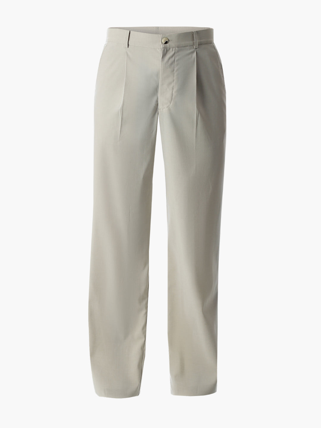 High Rise Loose Fit Pants - Beige