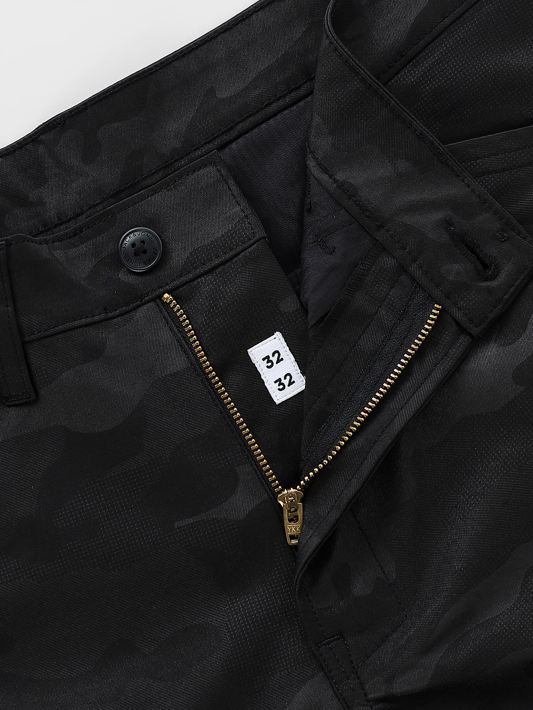 Black Camo Print Cargos