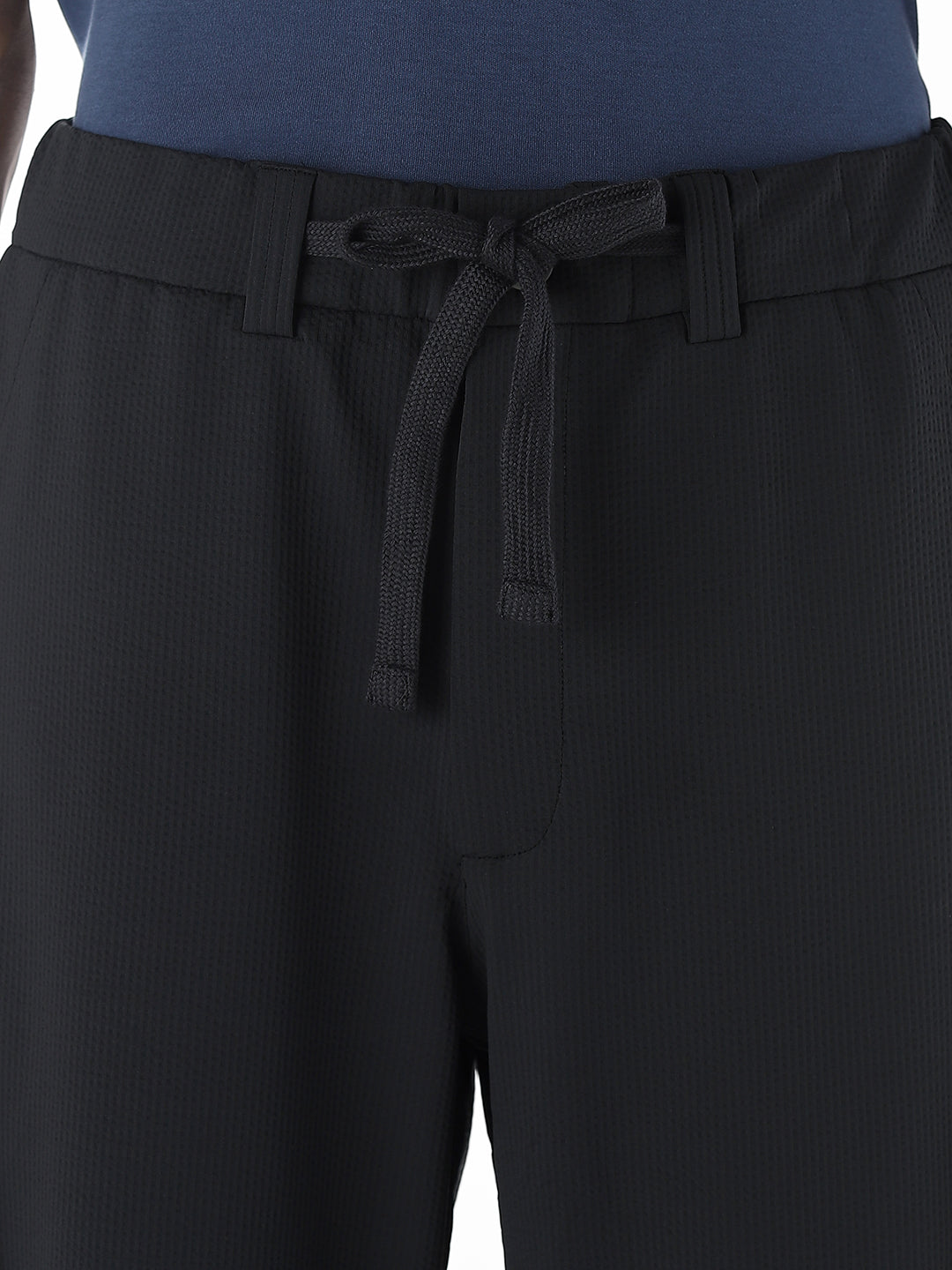 Loose Fit High Rise Pants - Black