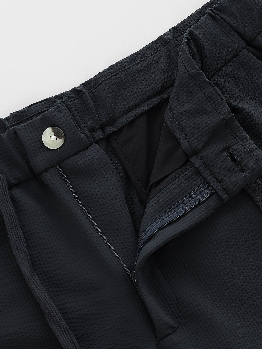 Loose Fit High Rise Pants - Black