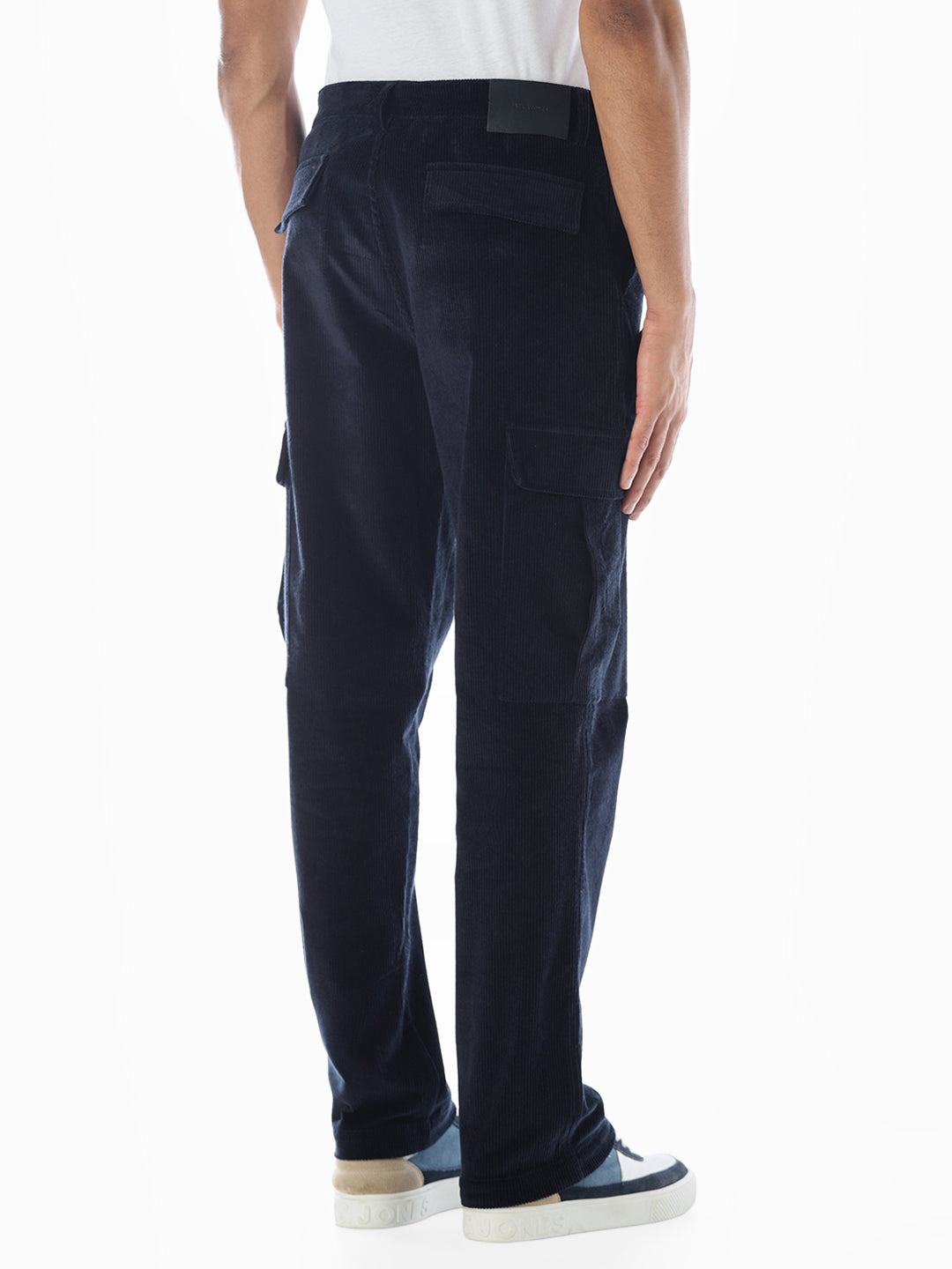 Navy Blue Corduroy Cargos
