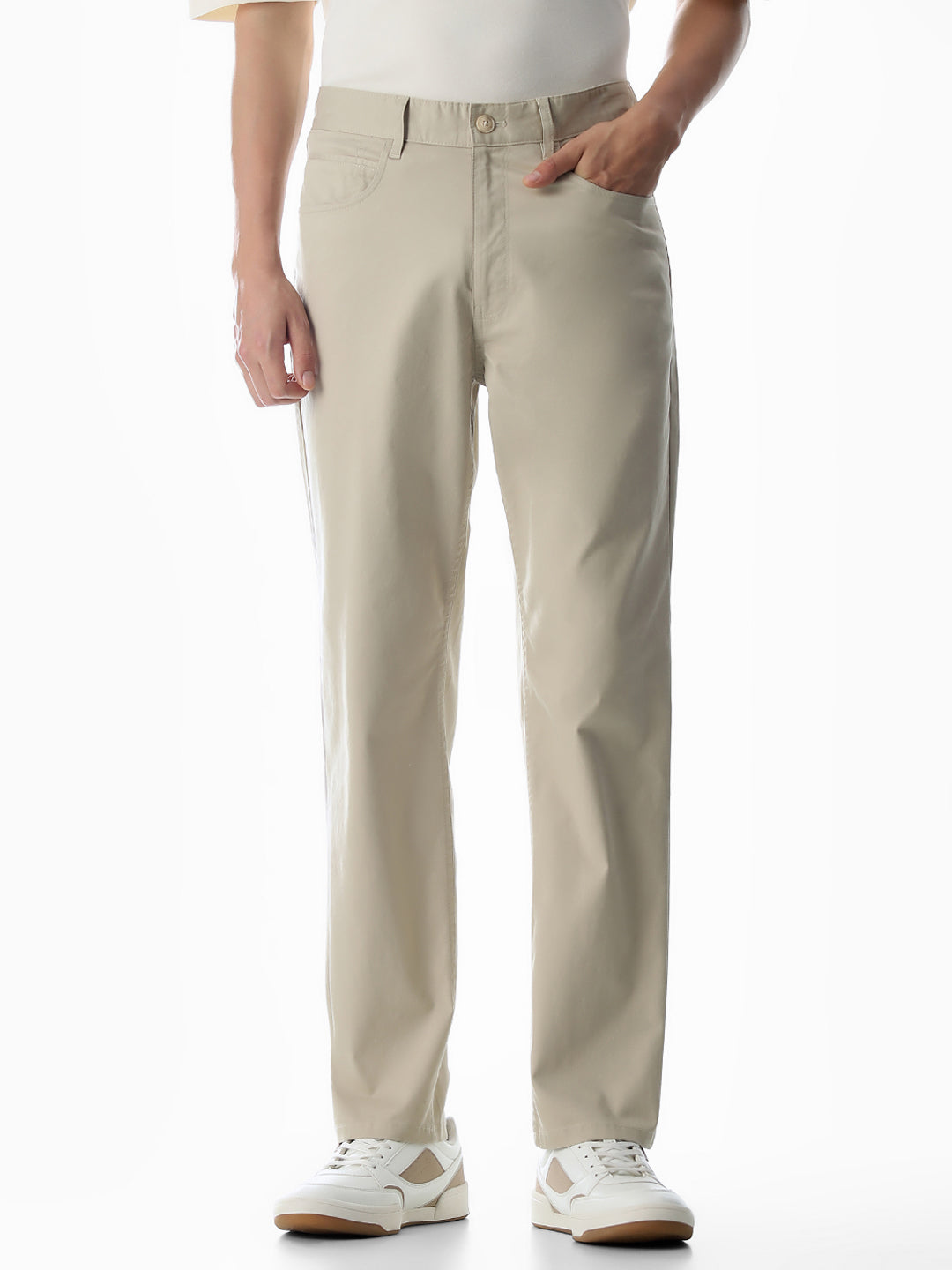 Beige 5 Pocket Chinos