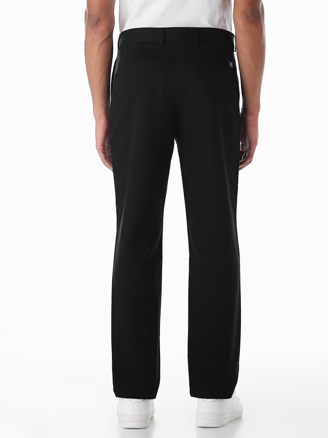 Black Mid Rise Casual Pants