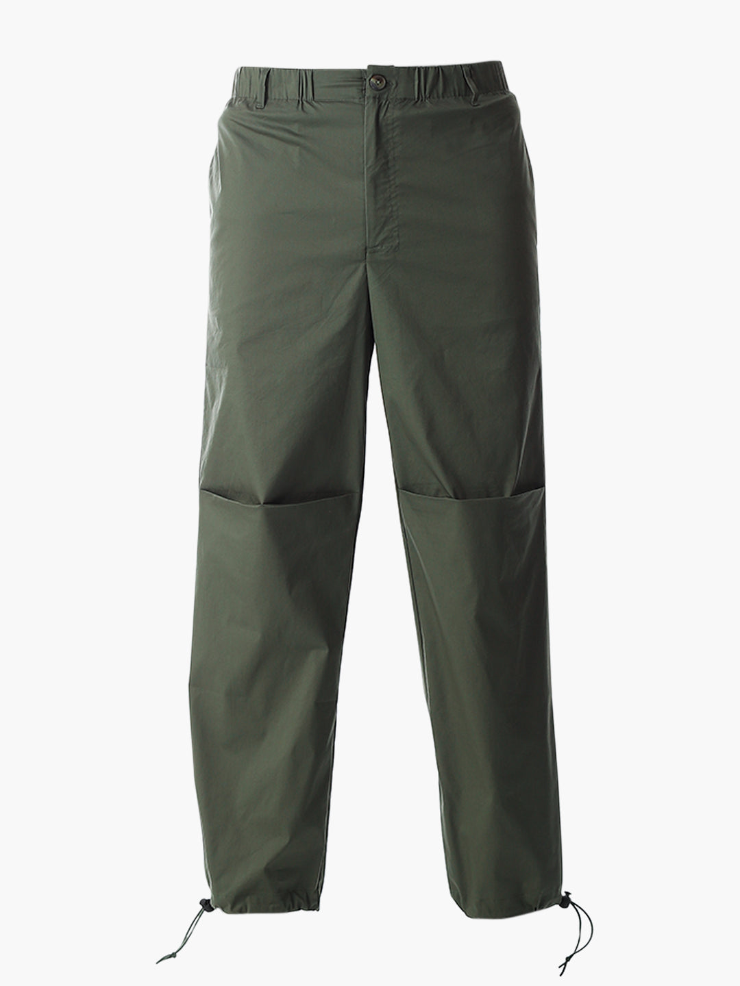 Olive Mid Rise Regular Fit Pants