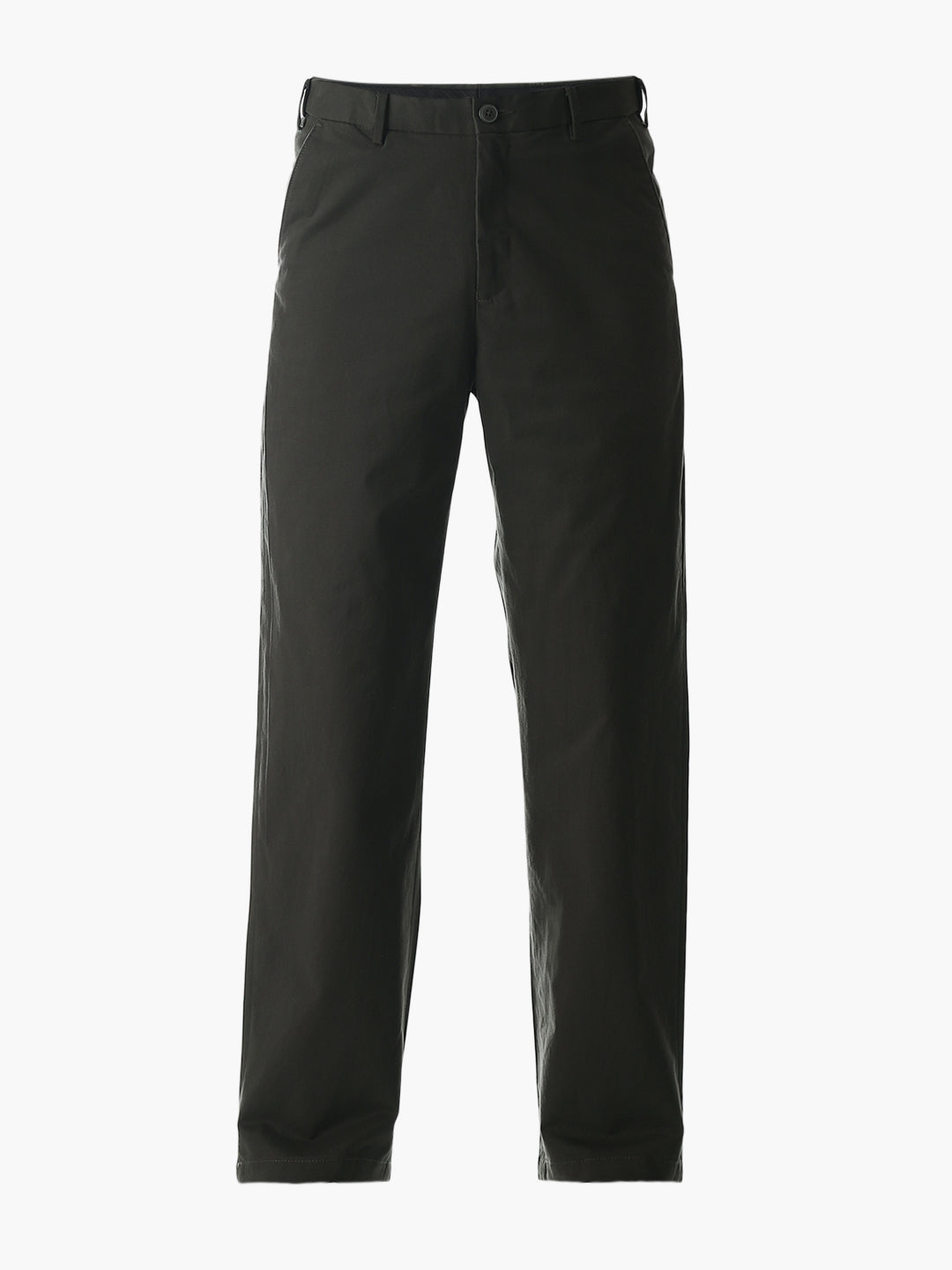 Olive Mid Rise Cotton Stretch Pants