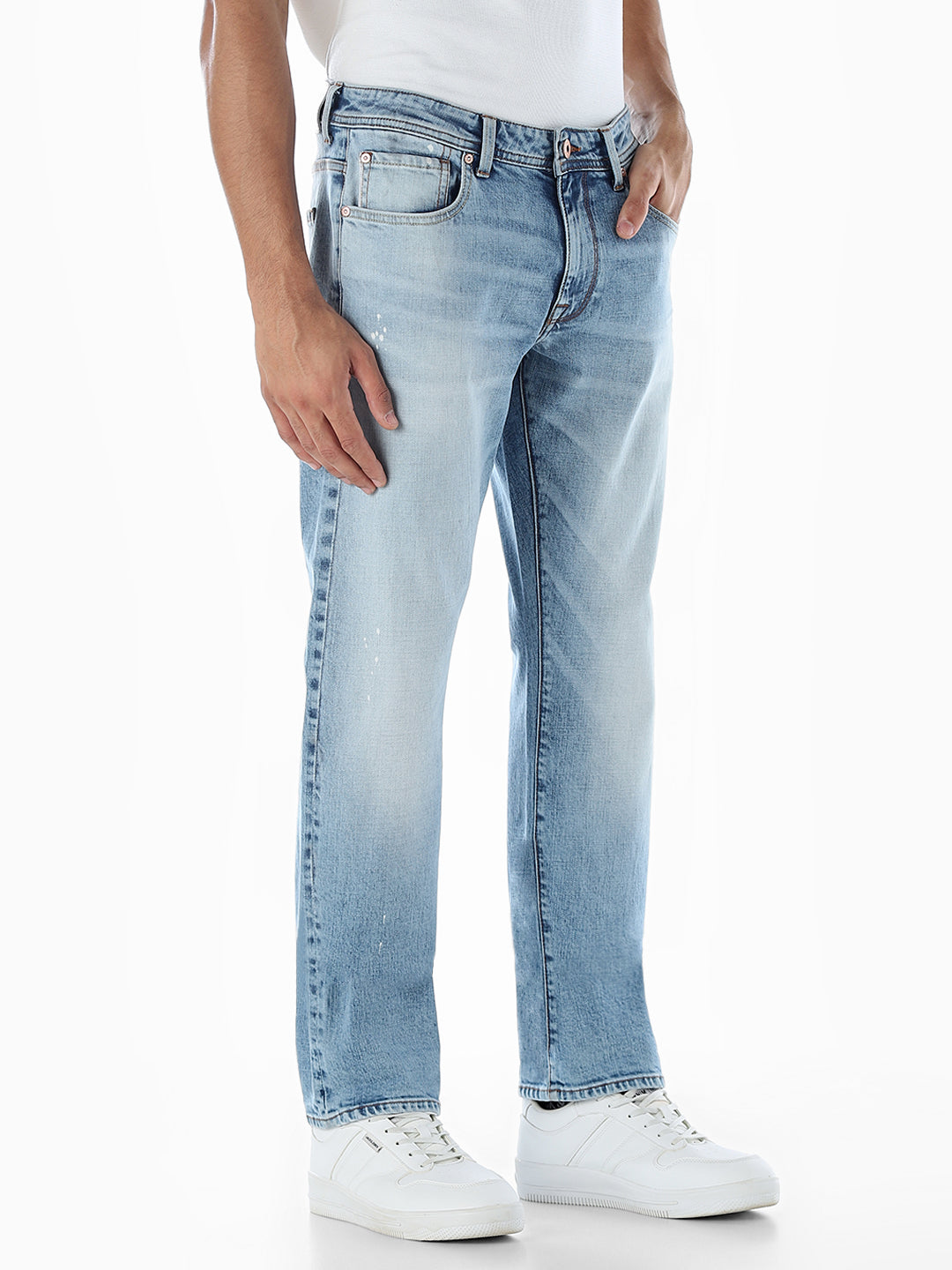 Clark Regular Fit Selvedge Jeans - Light Blue