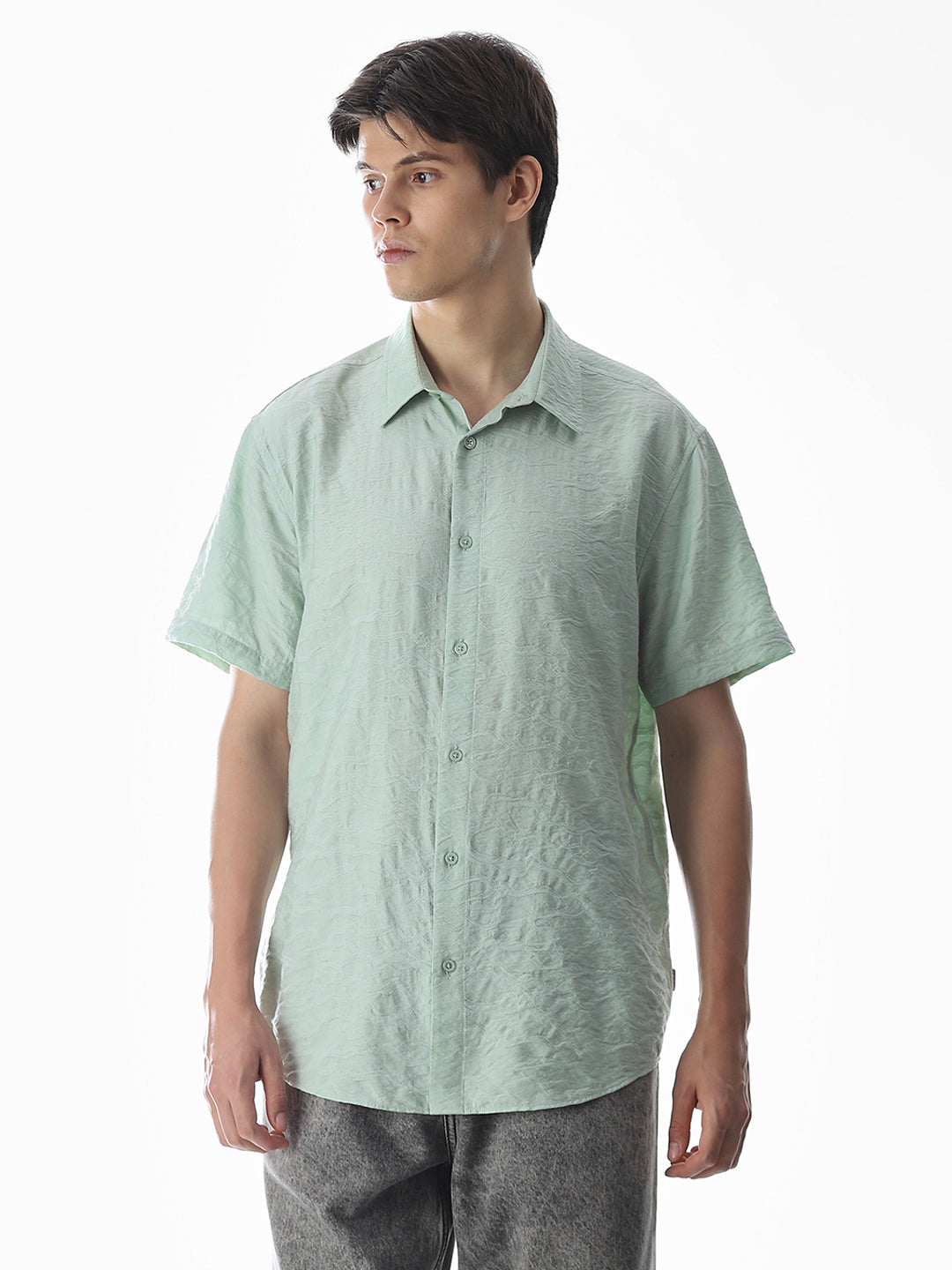 Light Green Comfort Fit Shirt