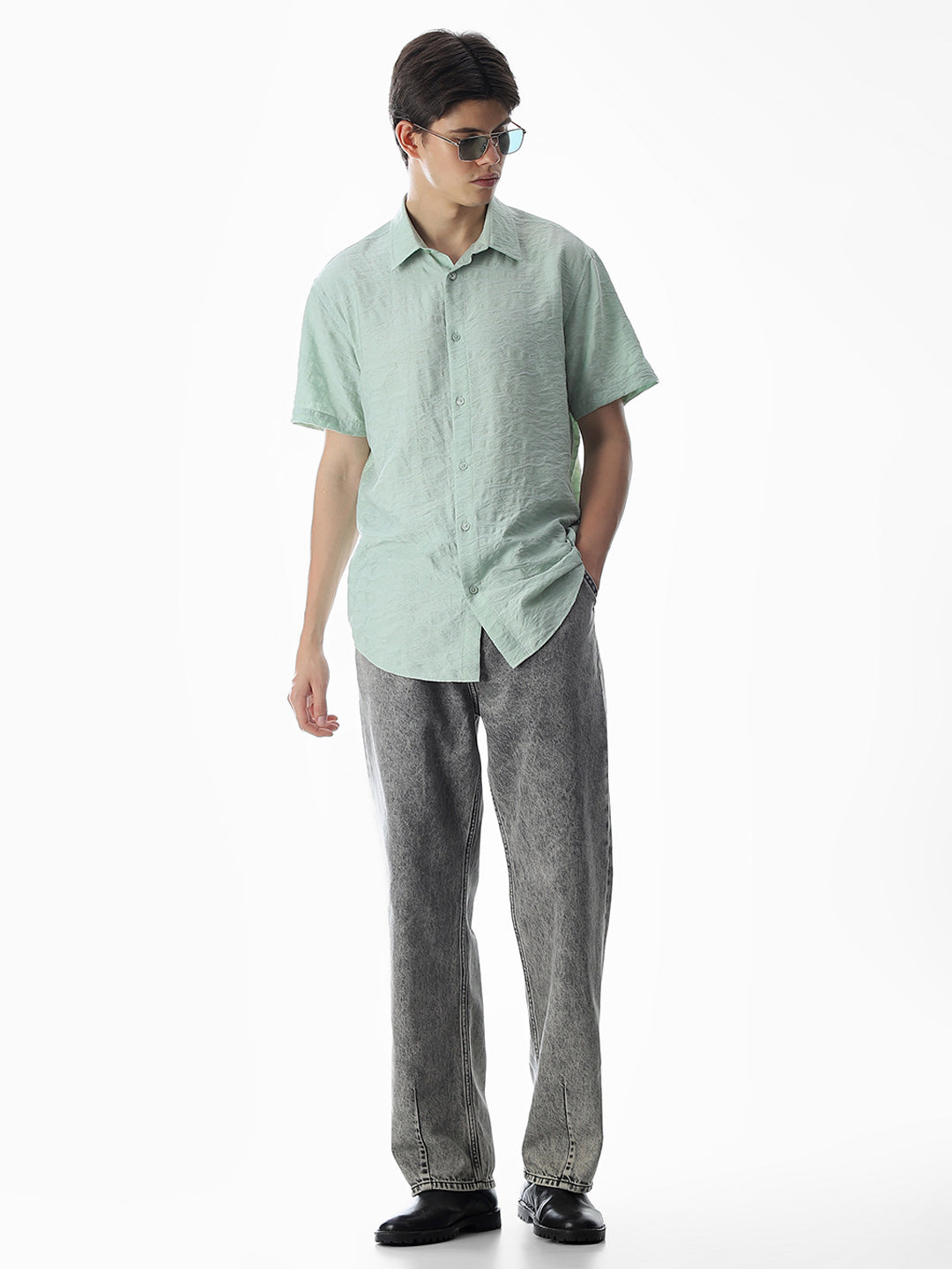 Light Green Comfort Fit Shirt