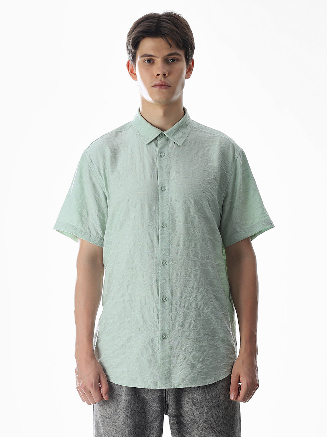 Light Green Comfort Fit Shirt