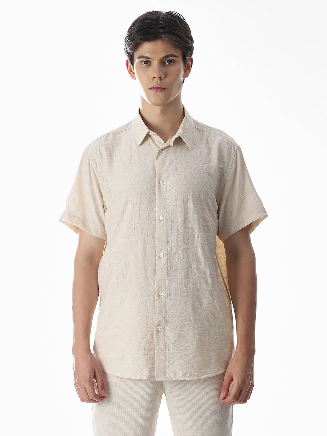 Beige Comfort Fit Shirt