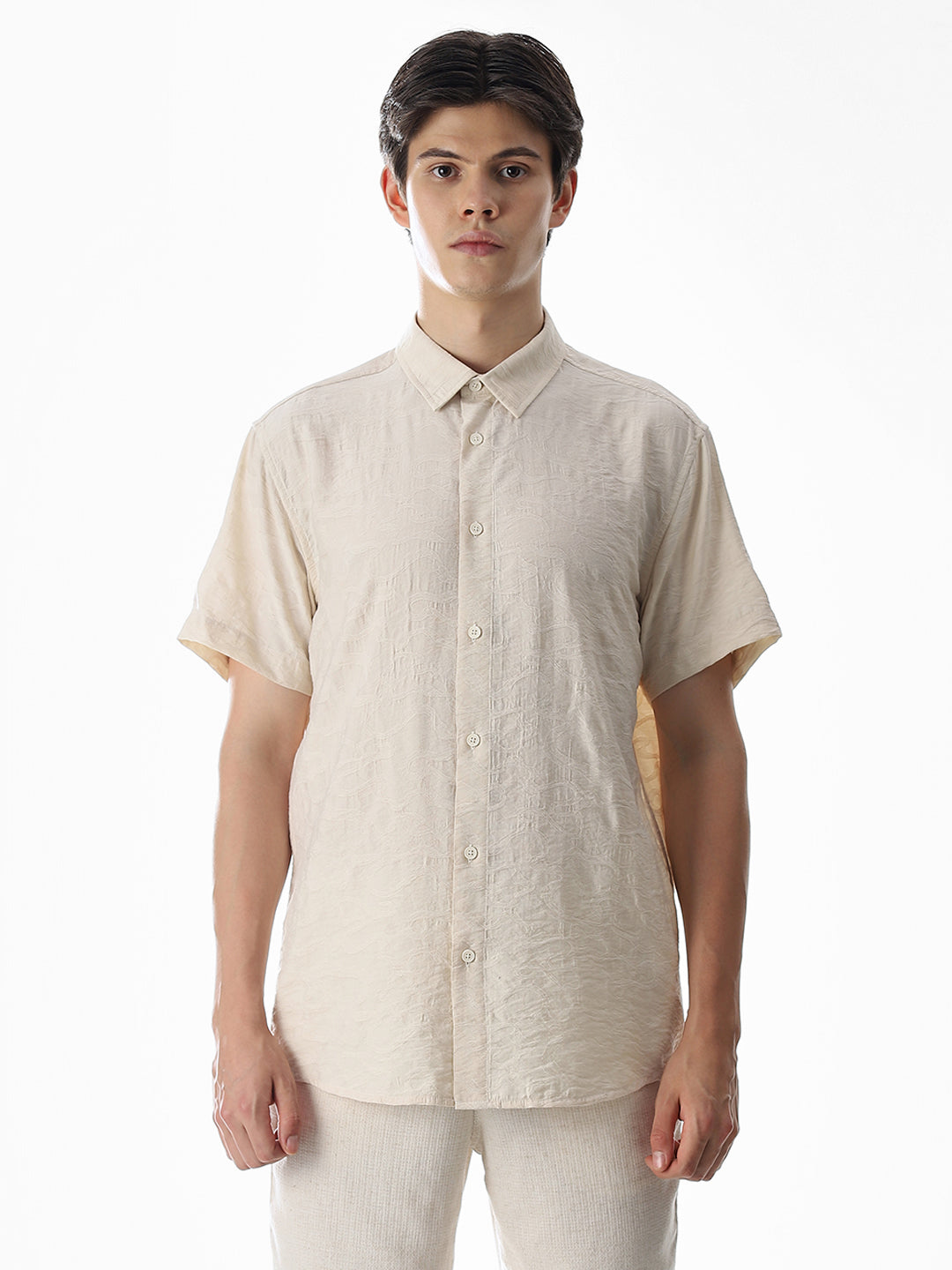 Beige Comfort Fit Shirt