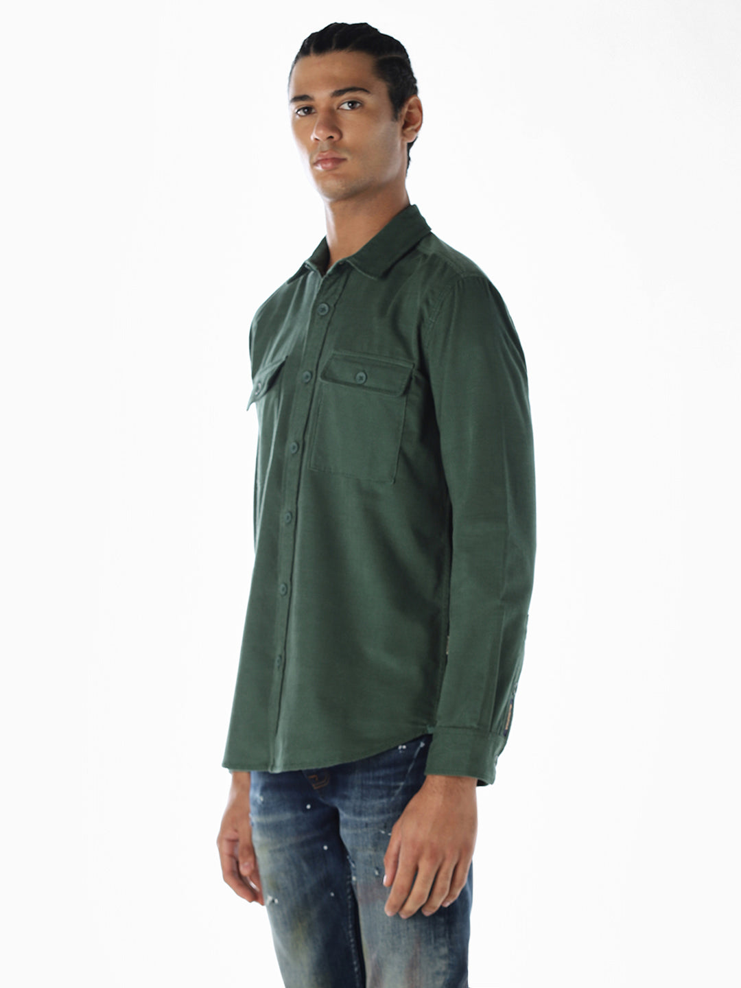 Cotton Regular Fit Shirt - Green